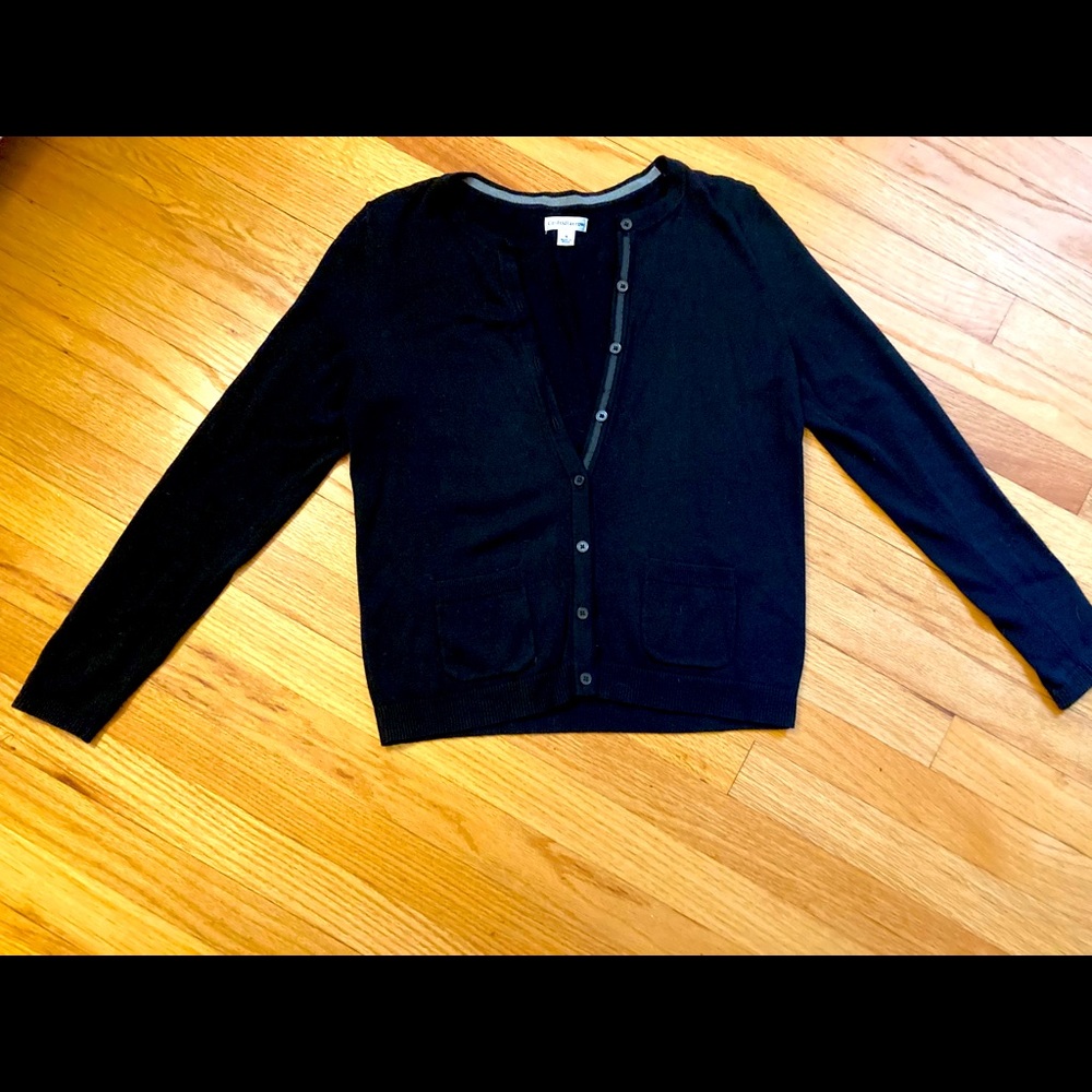 Black Cardigan With Pockets